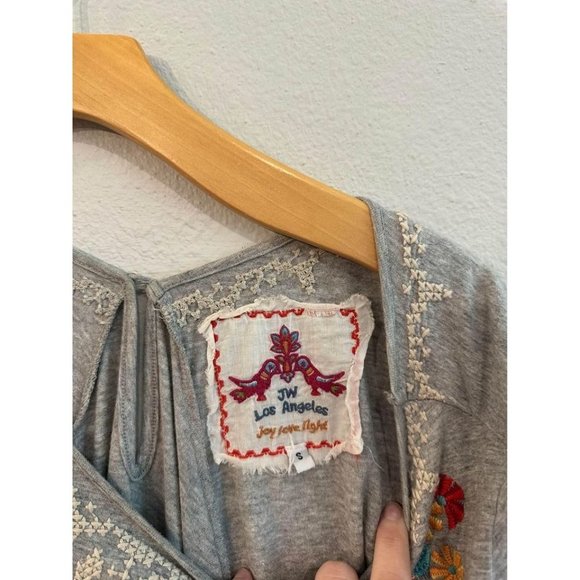 Johnny Was Long-Lined Embroidered Cotton Tunic Blouse Sz S‎ - Picture 4 of 6